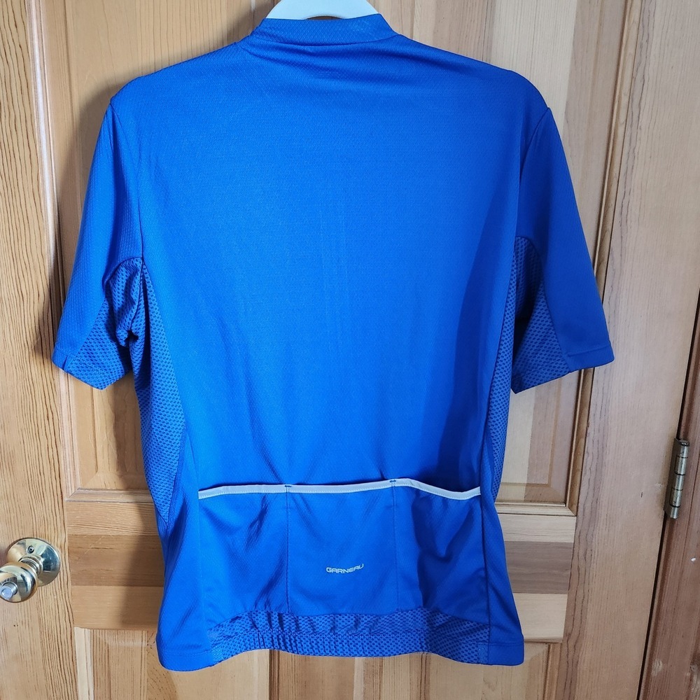 Garneau Mens Cycling Jersey Full Zip Short Sleeve‎ Style: 1042105 Blue Size L/G